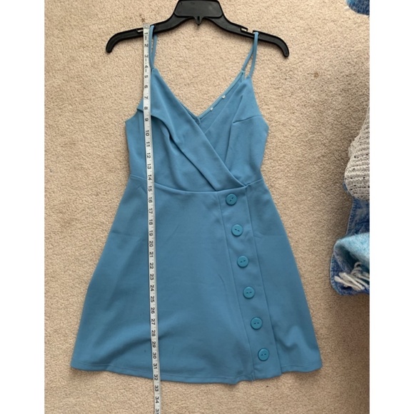 Silence + Noise Blue Button Dress - Picture 7 of 7